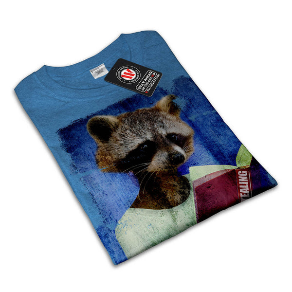 Lady Racoon Book Womens T-Shirt
