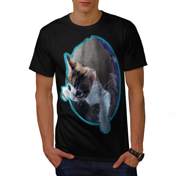 Kitty Earth Shell Mens T-Shirt