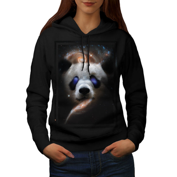 Galaxy Space Panda Womens Hoodie