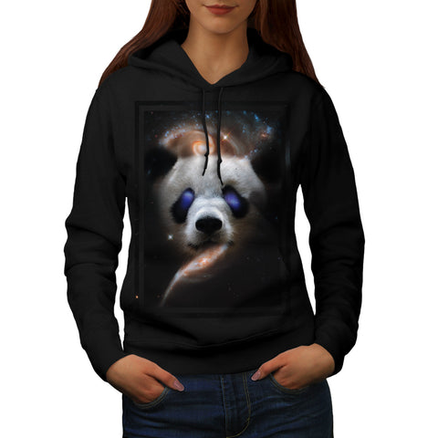 Galaxy Space Panda Womens Hoodie