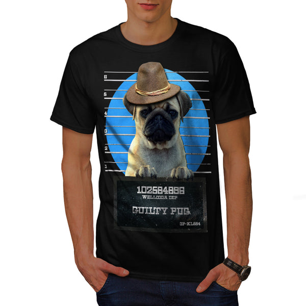 Guilty Pug Criminal Mens T-Shirt