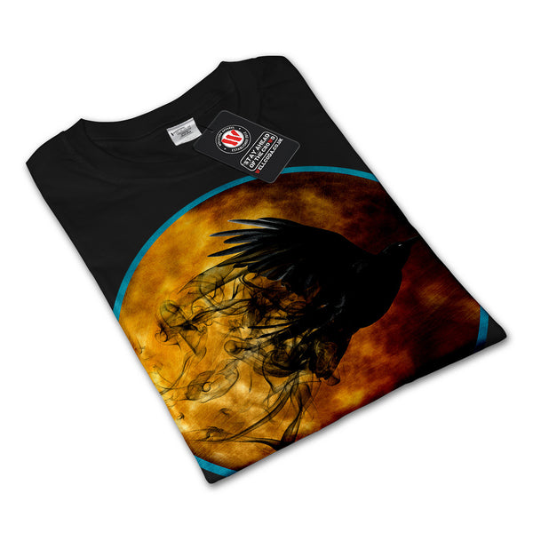 Fly Crow Planet Sun Mens Long Sleeve T-Shirt