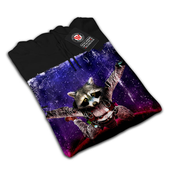 Space Racoon Animal Womens Hoodie