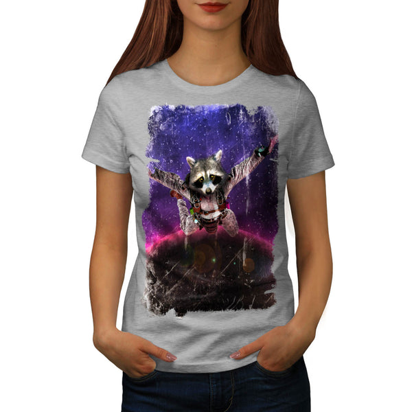 Space Racoon Animal Womens T-Shirt