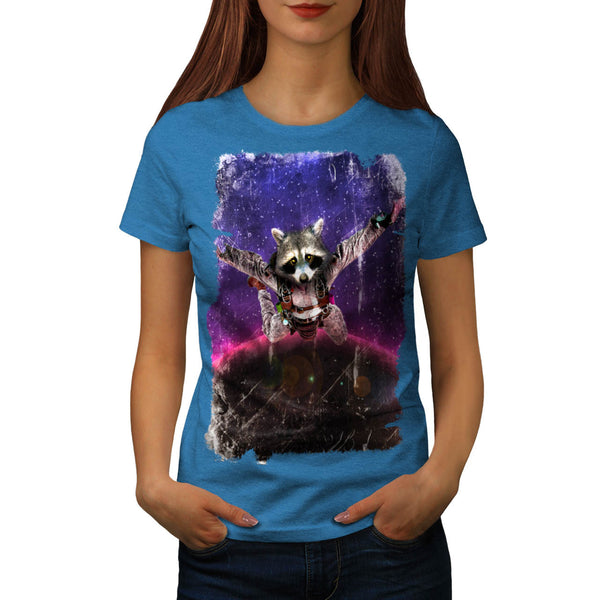 Space Racoon Animal Womens T-Shirt