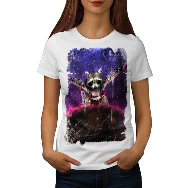 Space Racoon Animal Womens T-Shirt