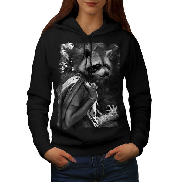 Racoon Summer Chill Womens Hoodie