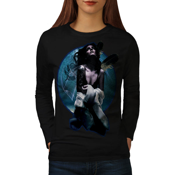 Girl Fantasy Fairy Womens Long Sleeve T-Shirt