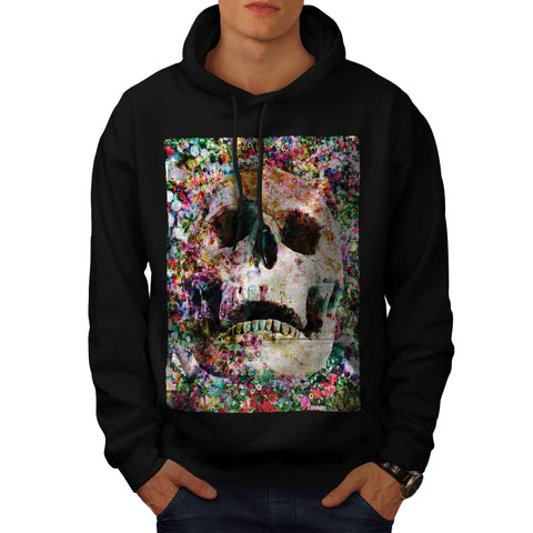 Skull Biker Tattoo Mens Hoodie