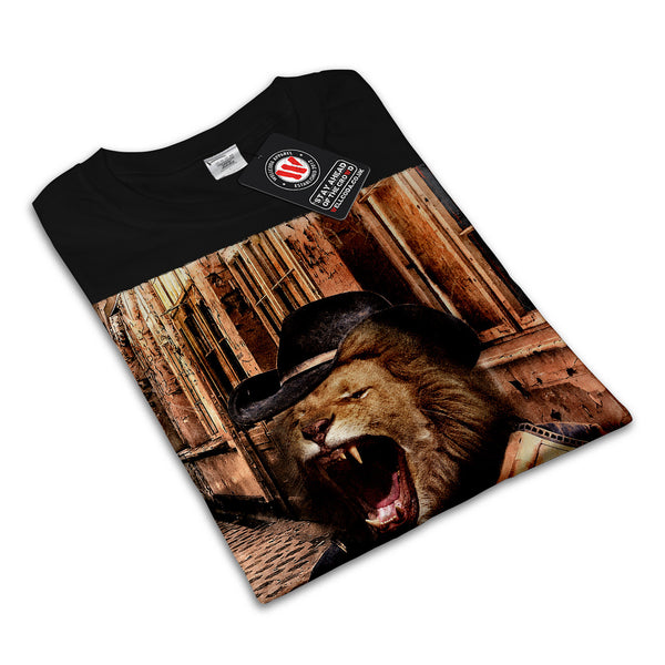 Angry Fury Lion Gun Womens T-Shirt