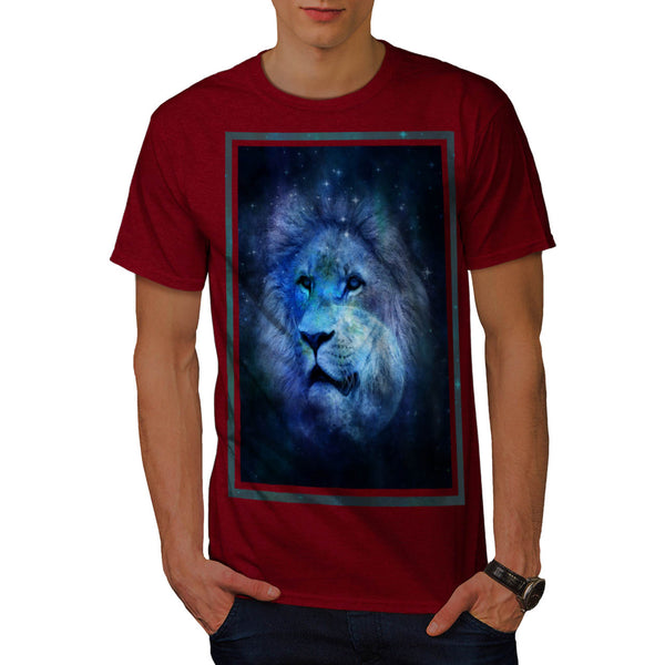 Space Lion Fantasy Mens T-Shirt