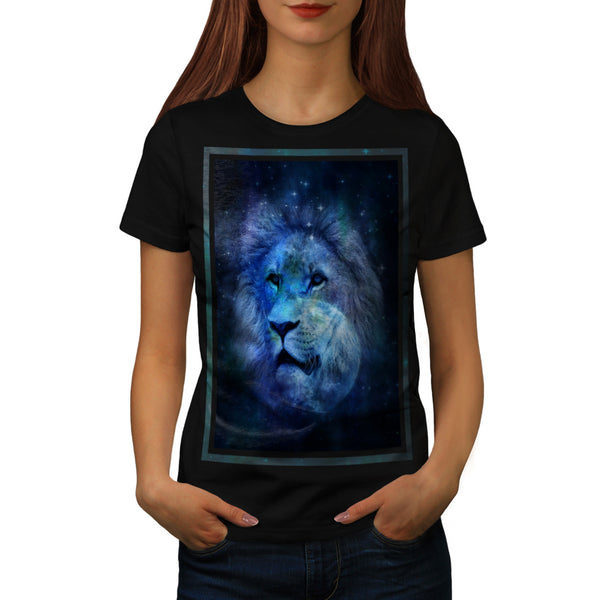 Space Lion Fantasy Womens T-Shirt