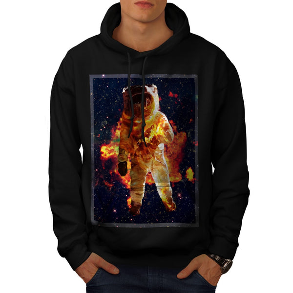 Astronaut On Fire Mens Hoodie