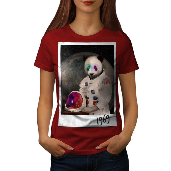 Panda Astronaut Fun Womens T-Shirt