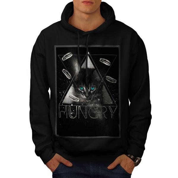 Hungry Kitten Cat Mens Hoodie