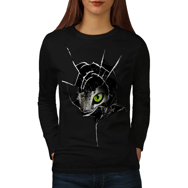 Broken Glass Stare Womens Long Sleeve T-Shirt
