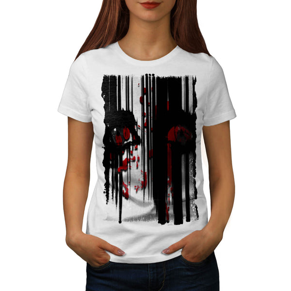 Horror Face Grudge Womens T-Shirt