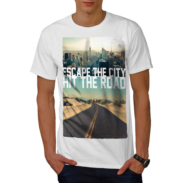 Escape City Hit Road Mens T-Shirt