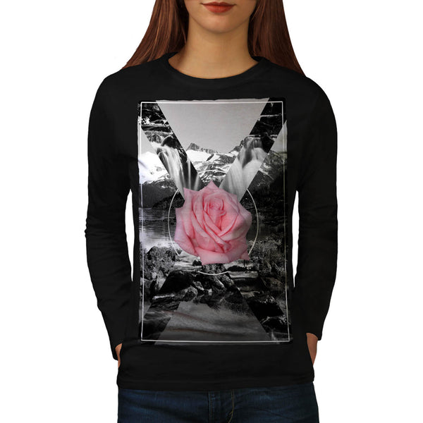 Rocky Mountain Rose Womens Long Sleeve T-Shirt