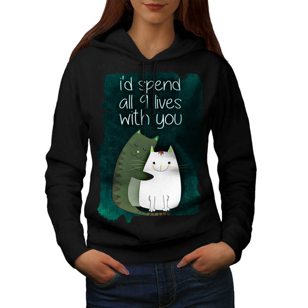 Cat Together Life Womens Hoodie