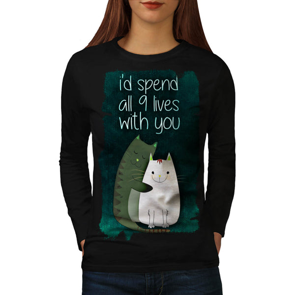 Cat Together Life Womens Long Sleeve T-Shirt