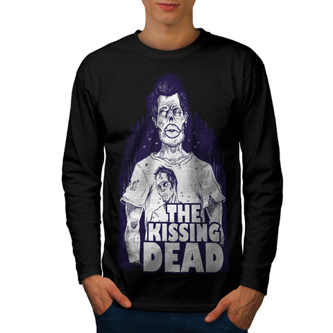 Kissing Undead Fun Mens Long Sleeve T-Shirt