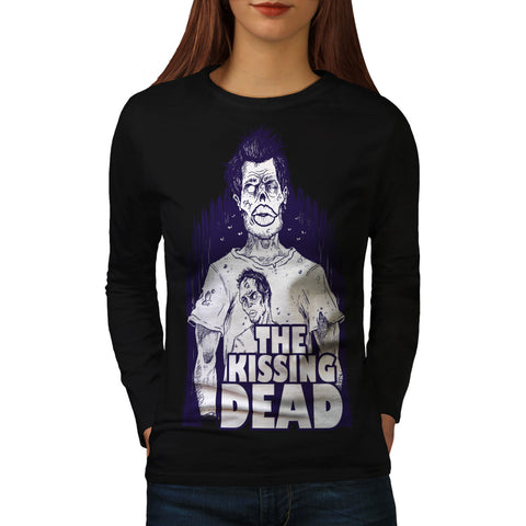 Kissing Undead Fun Womens Long Sleeve T-Shirt