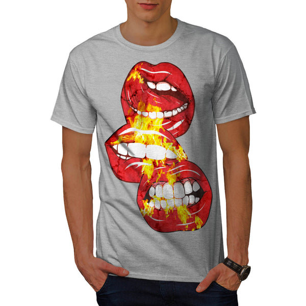 Flaming Lip Art Mens T-Shirt