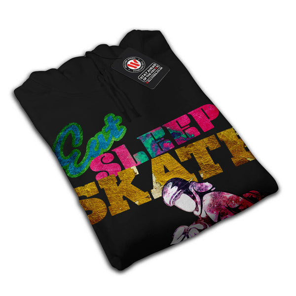 Eat Sleep Skate Fun Womens Hoodie