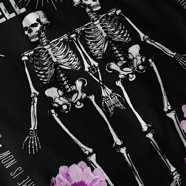 Skull Body Flower Art Mens T-Shirt