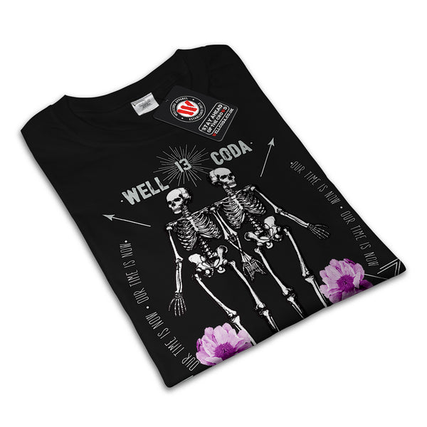 Skull Body Flower Art Mens T-Shirt