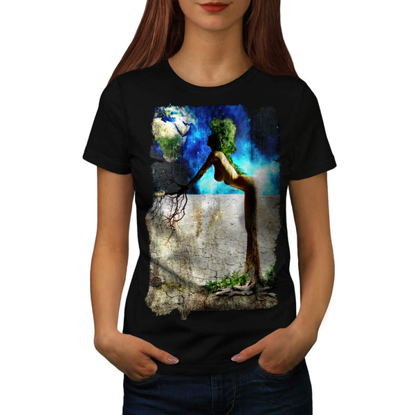 Fantasy Girl Space Womens T-Shirt