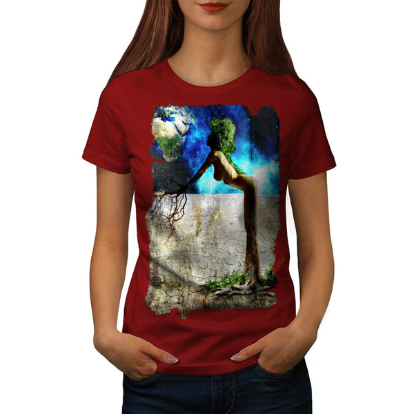 Fantasy Girl Space Womens T-Shirt