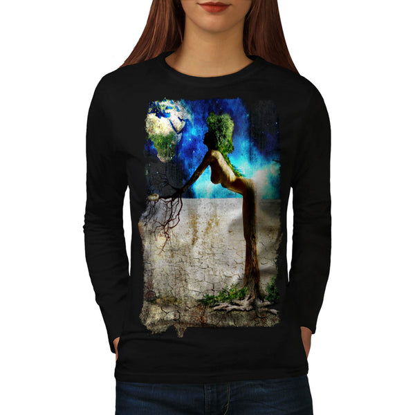 Fantasy Girl Space Womens Long Sleeve T-Shirt