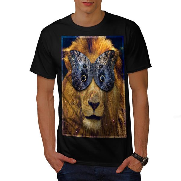 Butterfly Lion Head Mens T-Shirt