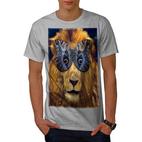 Butterfly Lion Head Mens T-Shirt