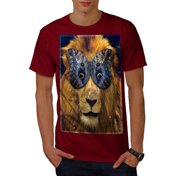 Butterfly Lion Head Mens T-Shirt