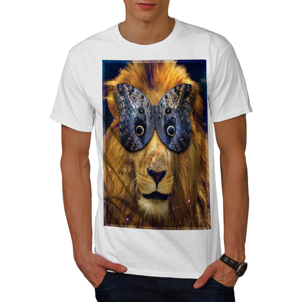 Butterfly Lion Head Mens T-Shirt