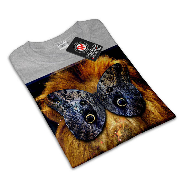 Butterfly Lion Head Mens T-Shirt