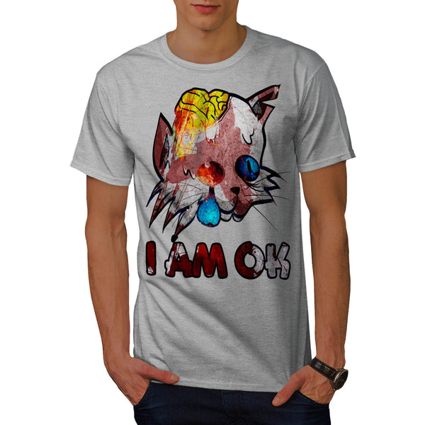 Sarcastic Cat Beaten Mens T-Shirt