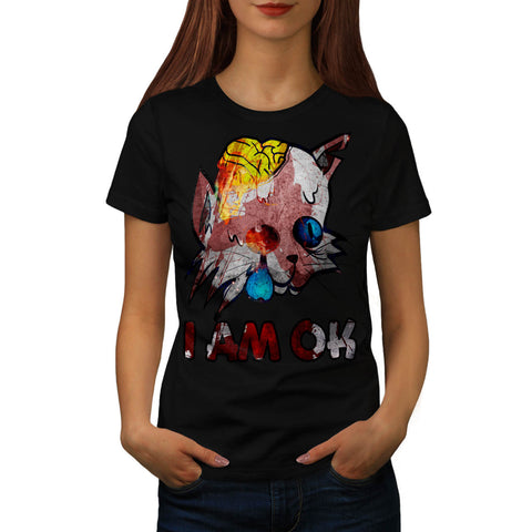 Sarcastic Cat Beaten Womens T-Shirt