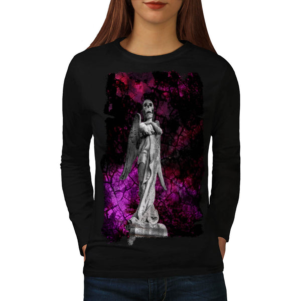 Skull Angel Body Art Womens Long Sleeve T-Shirt