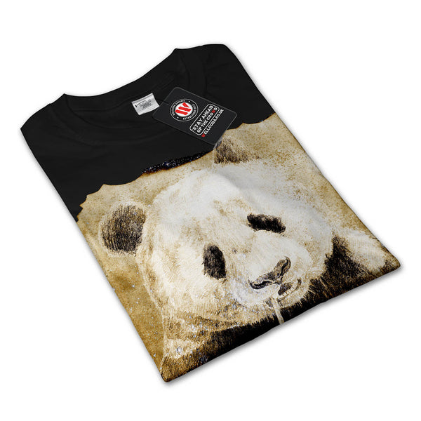 Eating Panda Artwork Womens Long Sleeve T-Shirt
