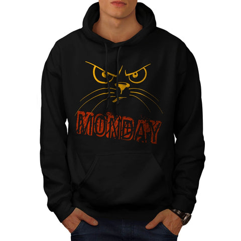 Angry Monday Cat Mens Hoodie