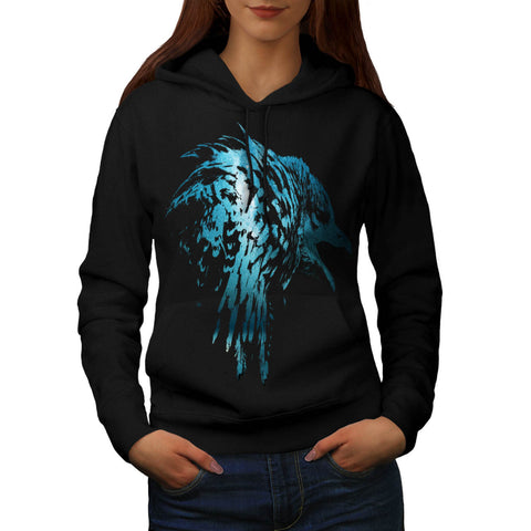 Hawk Bird Head Art Womens Hoodie