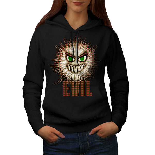 Evil Ball Face Funny Womens Hoodie