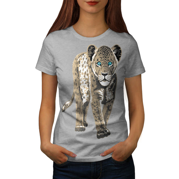 Cute Lion Walking Womens T-Shirt