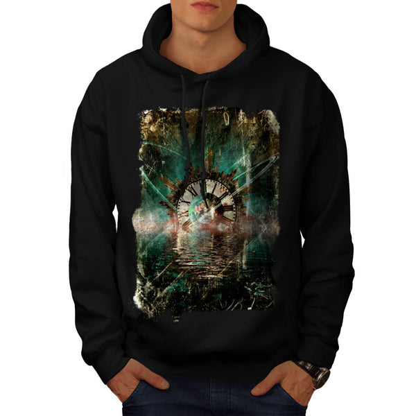 Vintage City Clock Mens Hoodie