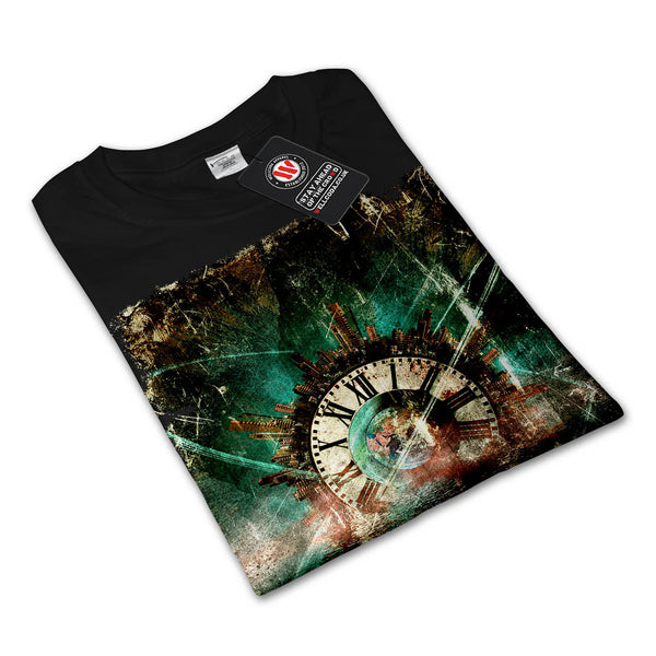 Vintage City Clock Womens Long Sleeve T-Shirt