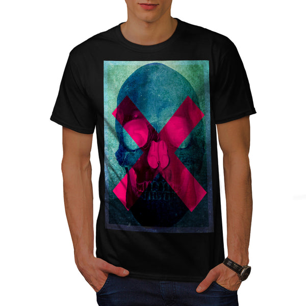 Human Skull Cross Mens T-Shirt